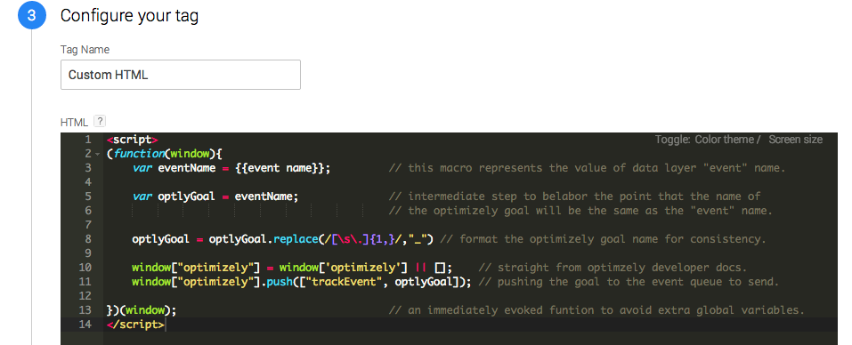 GTM Custom HTML Tag