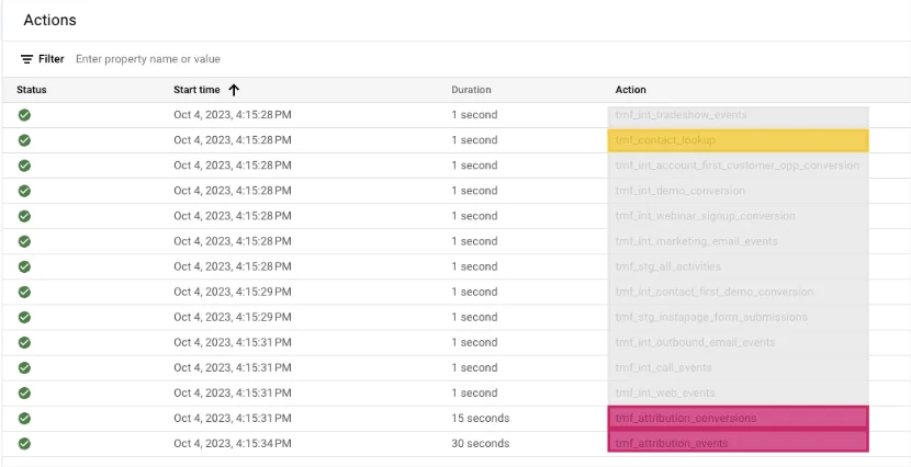 Demonstrating Dataform execution order with dependents and dependencies