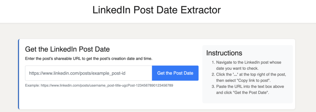 Linkedin Post Date Extractor