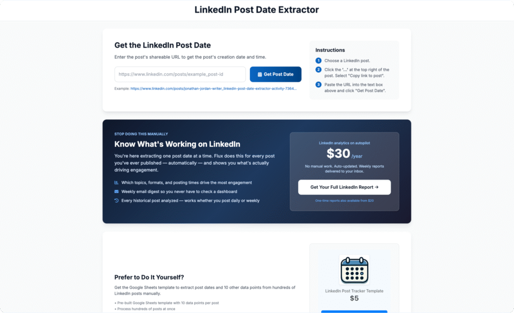 LinkedIn Post Date Extractor